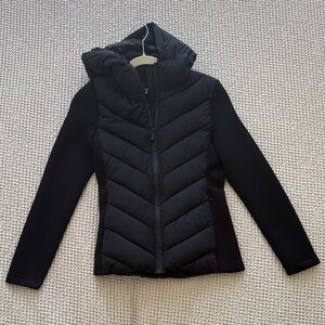 Zara Black Quilted Hooded Puffer Jacket